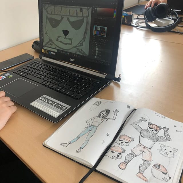 Création et animation d’un personnage 2D pour les étudiants en Bachelor Design